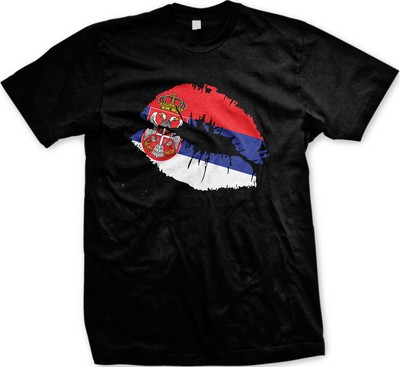 Nationality Serbian Pride Juniors V-neck T-shirt Details about Serbia Country Flag Lips Nationality Serbian Pride Juniors V-neck T-shirt Details about Serbia Country Flag Lips