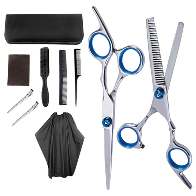 1 set di 10 pezzi strumenti da parrucchiere forbici per taglio capelli forbici per denti forbici dritte-