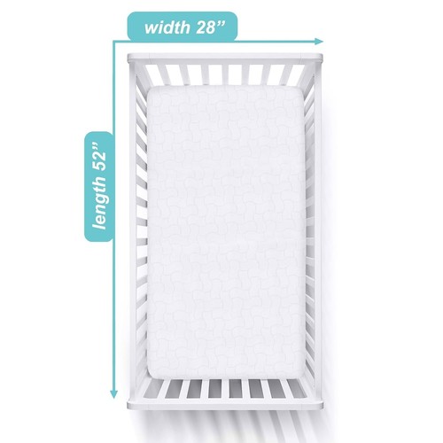 Waterproof Baby Crib Mattress Protector - Quilted, Soft & Hypoallergenic Cover - Picture 4 of 8