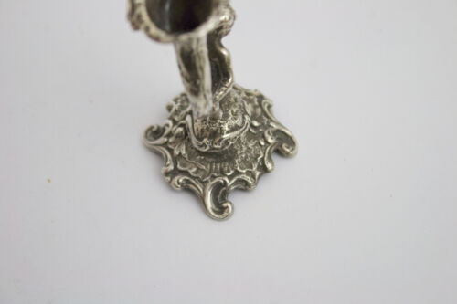 Antique solid silver Rococo miniature vase German C.1900 - Picture 2 of 10