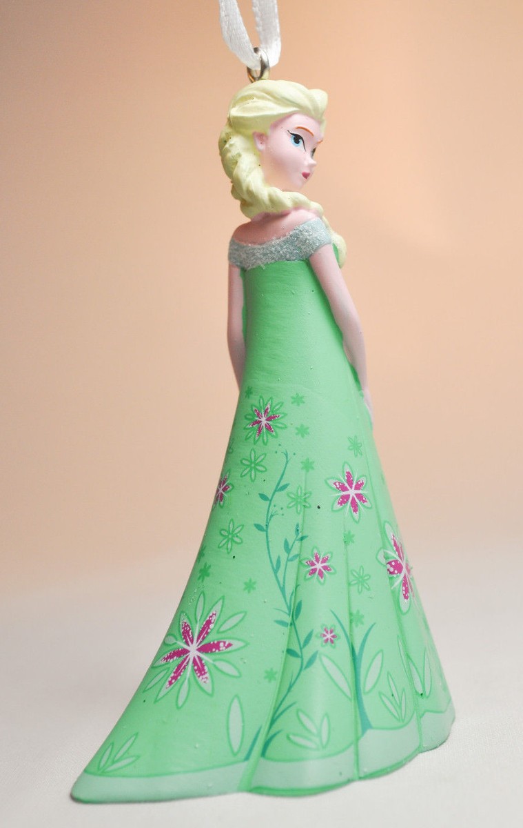 when does elsa wear a green dress Hallmark: Elsa - In Green Spring Dress - Disney Frozen Gift Ornament