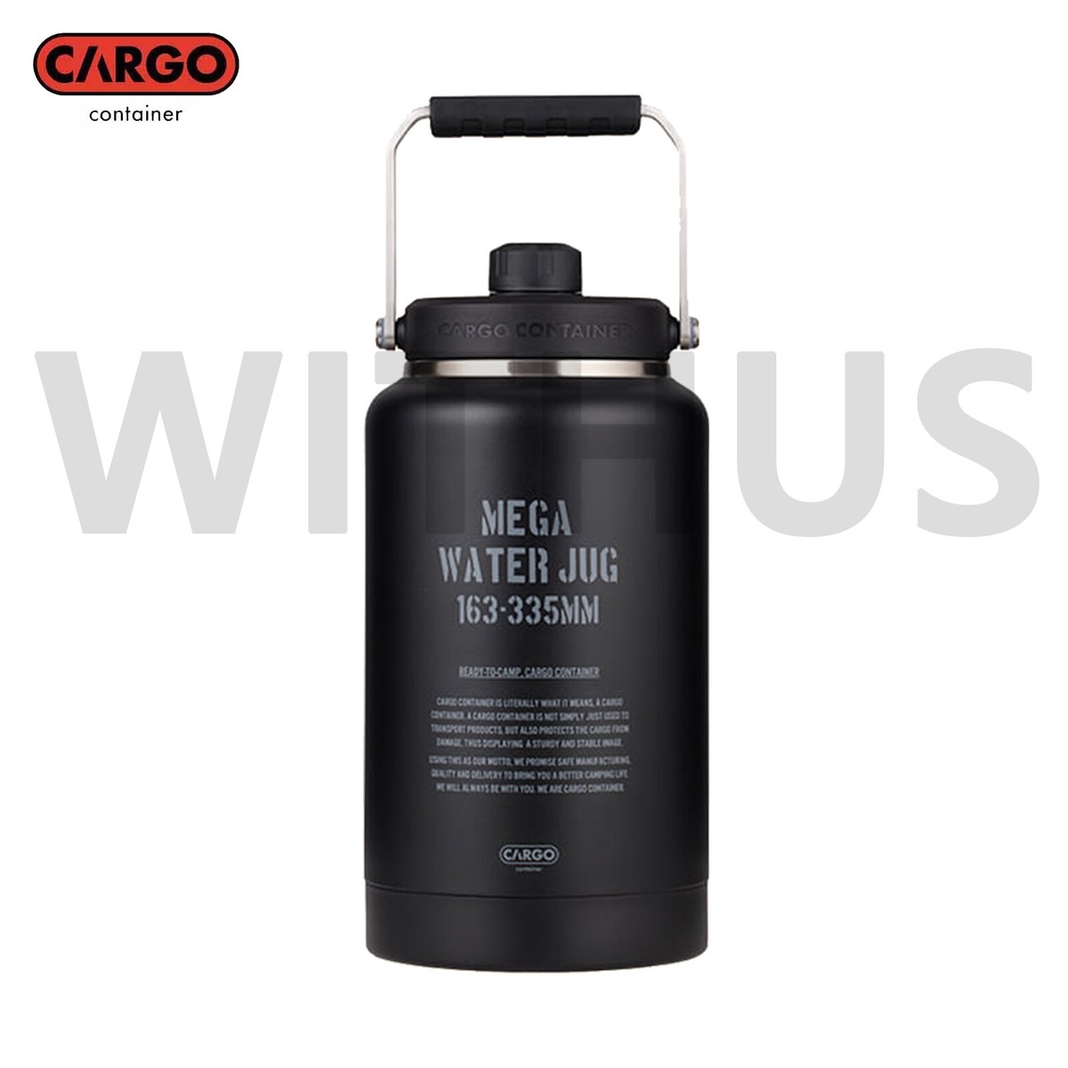 CARGO CONTAINER Mega Water Jug 3.8L for Camping Oudoor - 4colors 