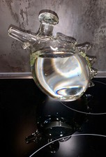 Edler Dekanter, Glasskulptur, Unikat, 1 Liter...