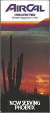 AirCal system timetable 11/1/81 [6063] Buy 4+ save 25%