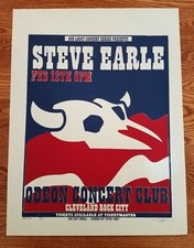 Steve Earle Poster Concert Cleveland S/N Feb 12