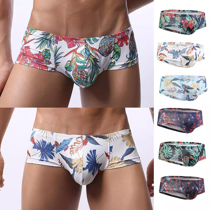 Men's Floral Printed Boxer Shorts Breathable Comfortable Seamless Soft  Underpant