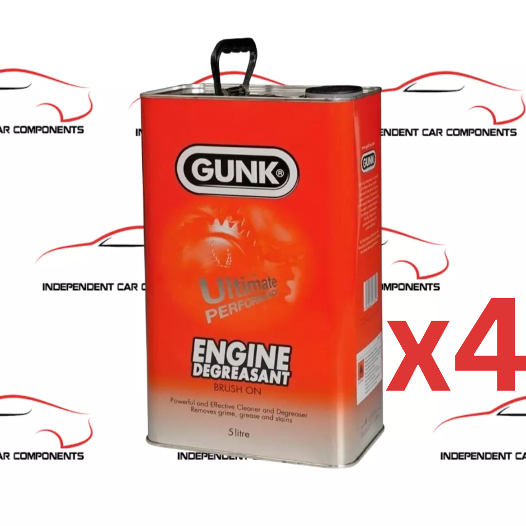 x4 GUNK 5L TIN ENGINE DEGREASANT CLEANER DEGREASER BRUSH ON GRIME REMOVER (6734)