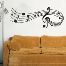 Music Notes Band Room Home Removable Wall Stickers Wall Decor ε Prof B4M8 Y Y7J8