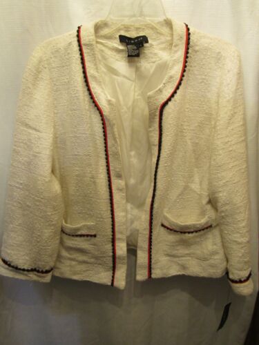 NWT WOMEN'S *LIGHT* TEXTURED IVORY JACKET, LINED, SIZE L