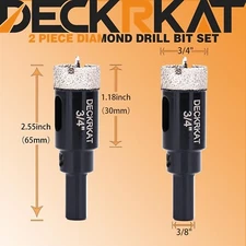 3/4 Inch Diamond Hole-Saw Bit with Pilot Drill Bit
