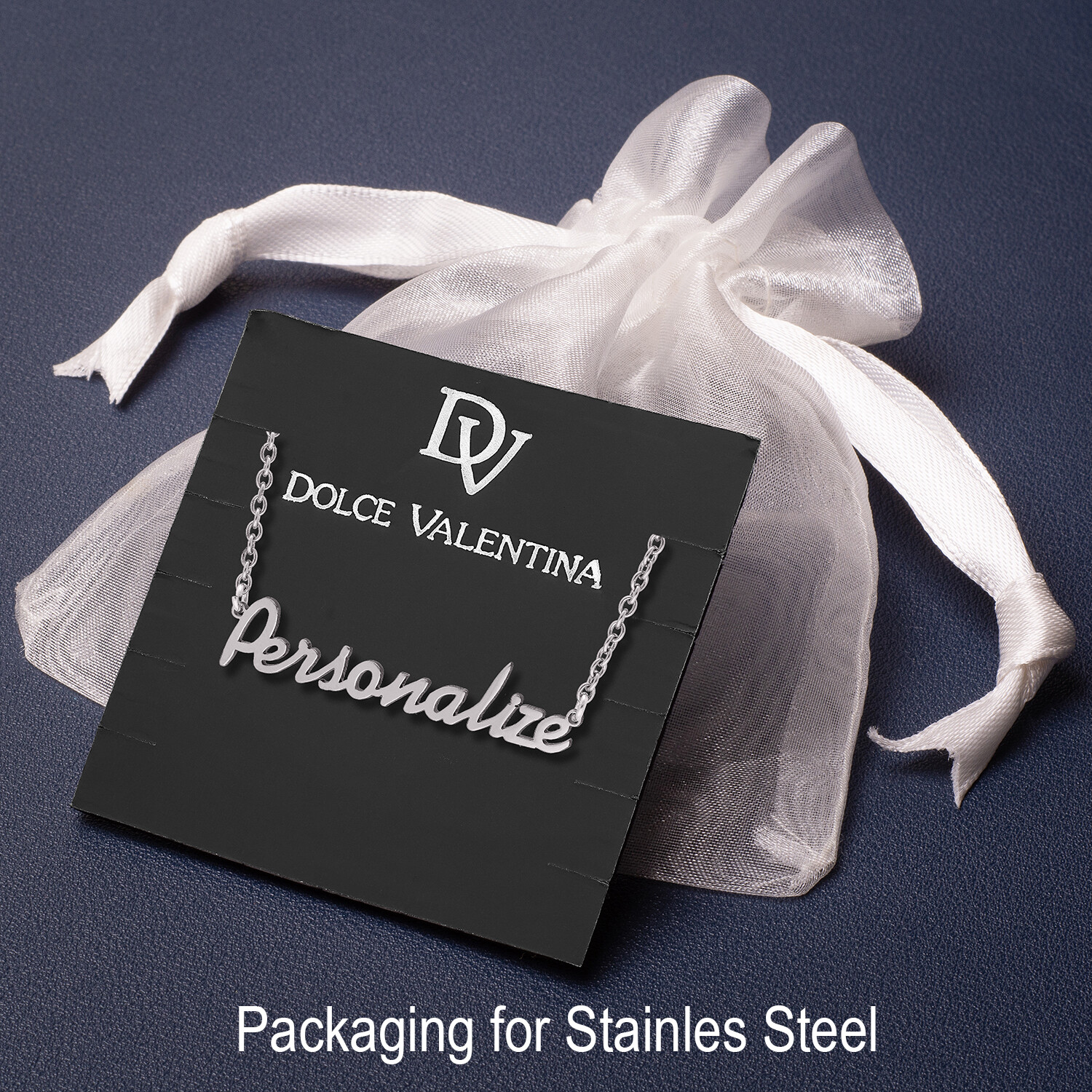 Personalisiert IHR NAMEN Namensschild Halskette Sterlingsilber Anhänger