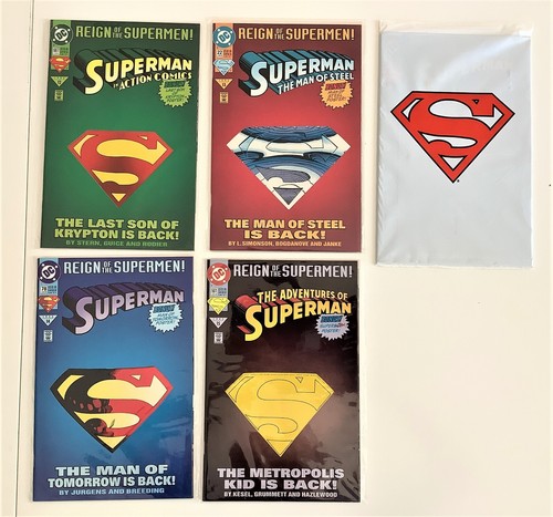 DC Comics Superman Reign of the Supermen Set of 5 1993 NEW MINT & Sealed