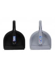 Dustpan and Stiff Brush Set Plastic Silver Hand Dust Pan Household Cleaning