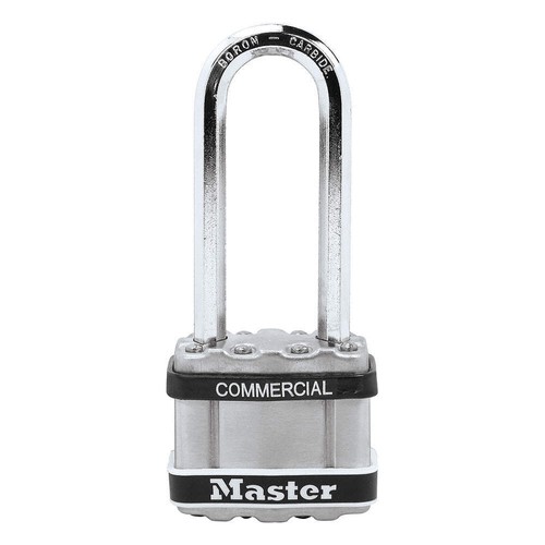 MASTER LOCK M1LJSTS Keyed Padlock, 13/16 in,Rectangle,Silver 52TG74