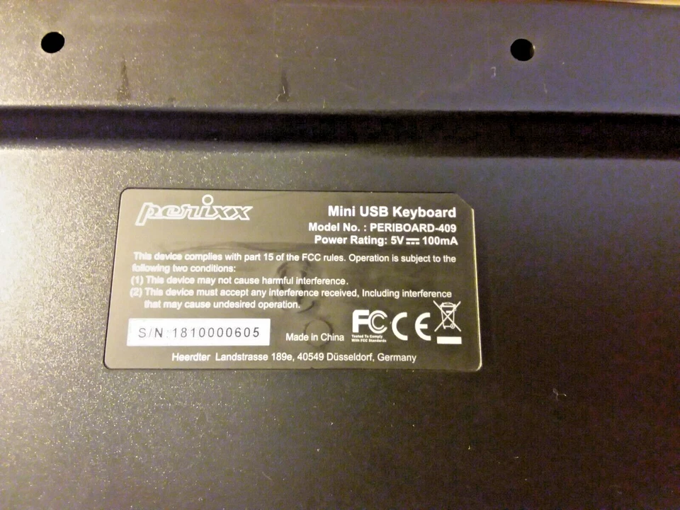 Perixx PERIBOARD-409 Wired USB Mini Keyboard, Black, UK Layout - Image 4 of 4