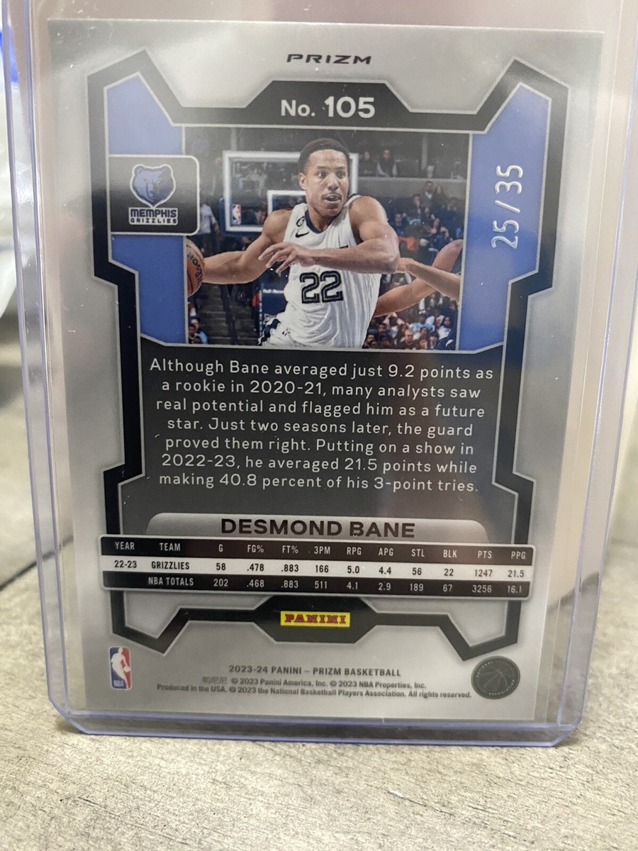 2023-24 Panini Prizm NBA Basketball Purple Pulsar DESMOND BANE