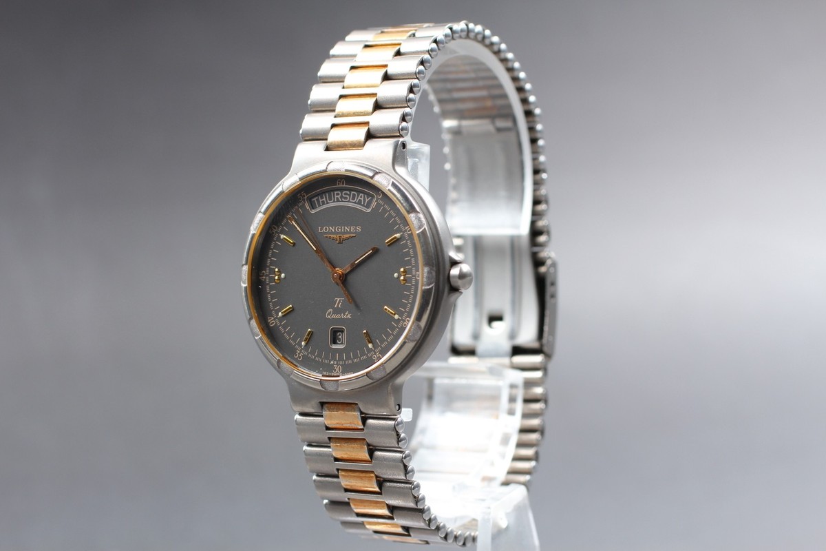 Conquest Longines Quartz | 35mm Day Date LONGINES Made Swiss Mens 