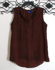 Apt .9 Women's Top Size L Sleeveless Multicolored Round Neck