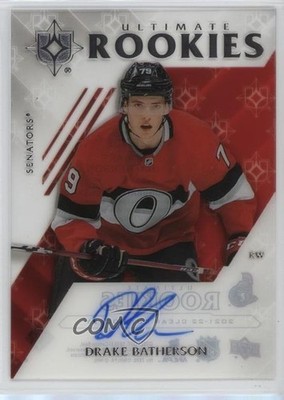 2021-22 Upper Deck Clear Cut Rookie Tribute Drake Batherson #RT-DB Auto 0tw8