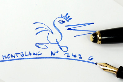 Montblanc 242 G Kolben-Füllhalter, Fountain Pen, 14ct Goldfeder: ''OBB''.   (F16)