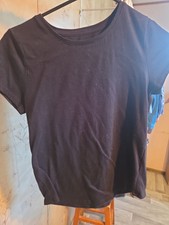 Wonder Nation Plain Black T Shirt Youth 14-16