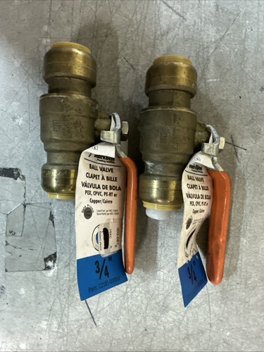NEW SharkBite Ball Valve 2pc 3/4โ PN: 22185-0000LF