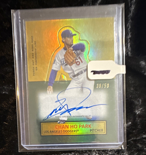 Chan Ho Park [Gold] #64SUA-CP 2025 Topps Archives 1964 Stand-Ups Autograph card