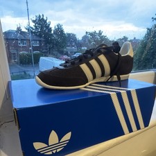 adidas Originals Brown Striped Low Top Lace Up Trainers UK 7 US 8.5 Box