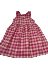 Extremely Rare Vintage Oshkosh B  gosh Pink Gingham Daisy Dress 4t Girls Summer