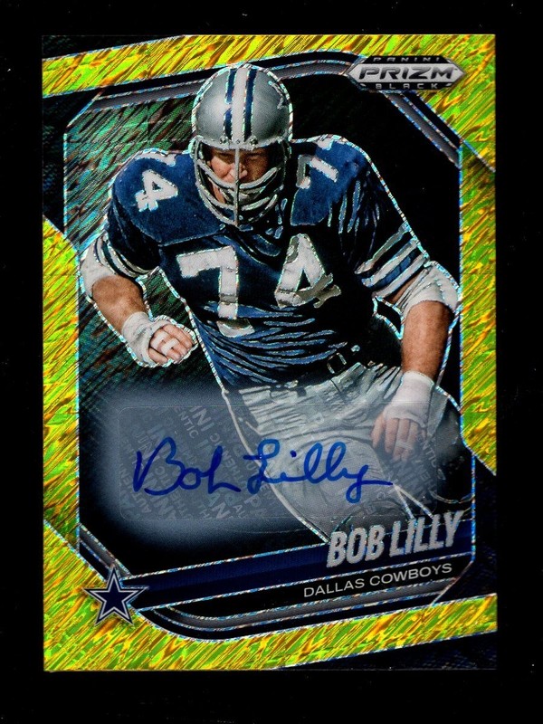 2025 PRIZM GOLD SHIMMER #34 BOB LILLY AUTO AUTOGRAPH 4/10 COWBOYS
