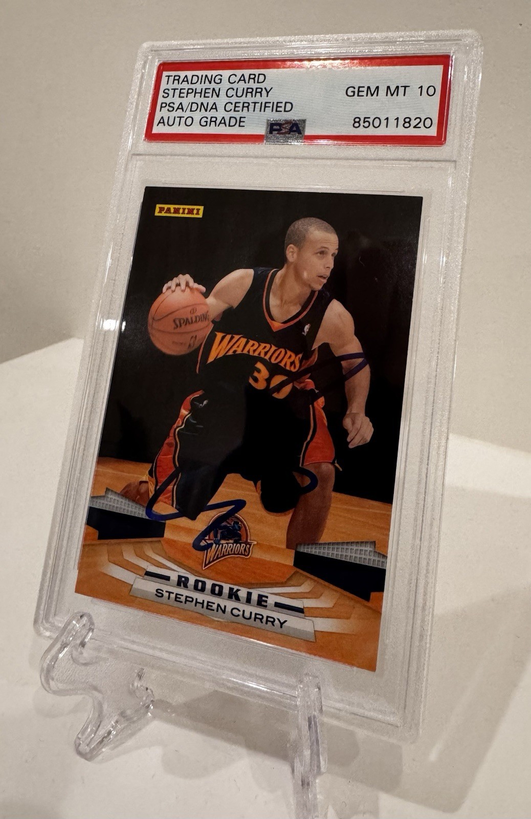 Rookie Stephen Curry #307 (RC), PSA 10, GEM MINT💎 RARE Auto 2009-10 Panini view 4