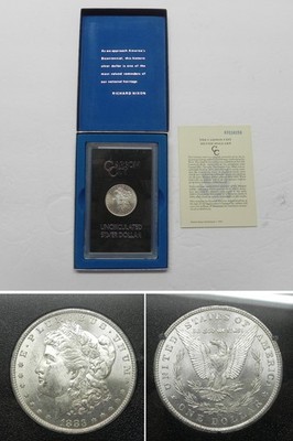 GSA15  1883-CC GSA Morgan Dollar Choice BU, Box and COA