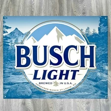 Busch LIght 12.5" x 16" Anheuser Busch Licensed Metal Sign New