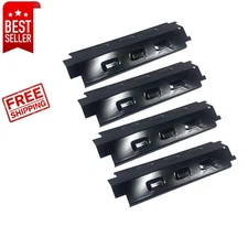 DP131 4-Pack Porcelain Steel Heat Plates, 14 5/8" x 4 1/4", For Charbroil & More