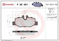 Brembo Bremsbelagsatz Hinten Bosch-System für Mercedes Viano Vito / ab 03->