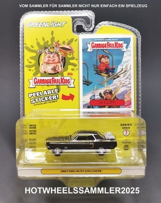 GREENLIGHT GARBAGE PAIL KIDS ''1968 FORD MUSTANG COUPE'' OVP NEU UNGEÖFFNET!