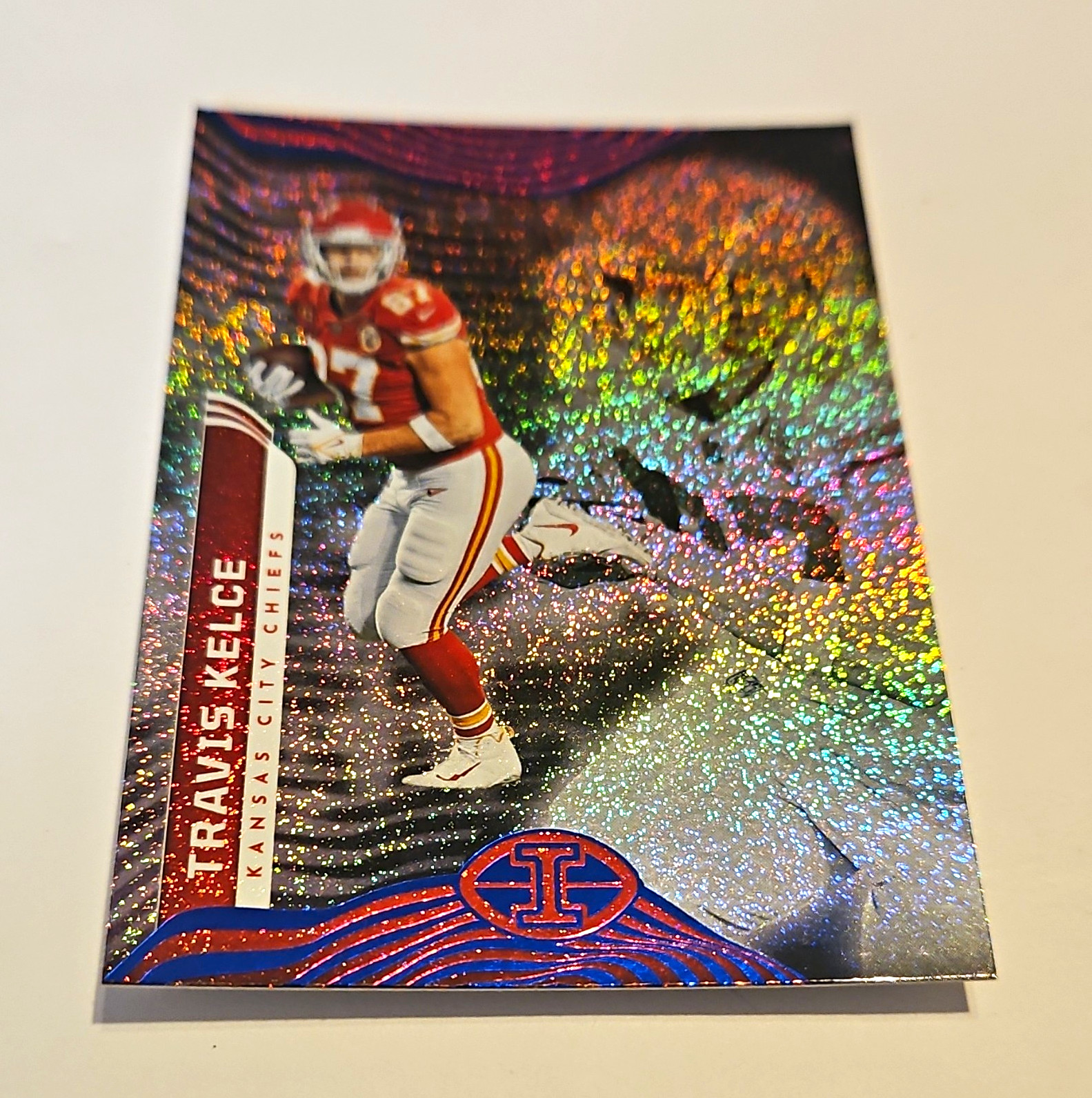Panini 2022 Illusions Travis Kelce Chiefs Trophy Collection Dots #47 Stardust