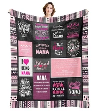 Best Nana Ever Blanket Soft Cozy Gifts for Nana Birthday Christmas Mothers Day
