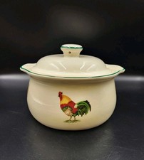 Vintage Cloverleaf Pottery 'Farm Animals' Pattern 3 Pint Casserole With Lid