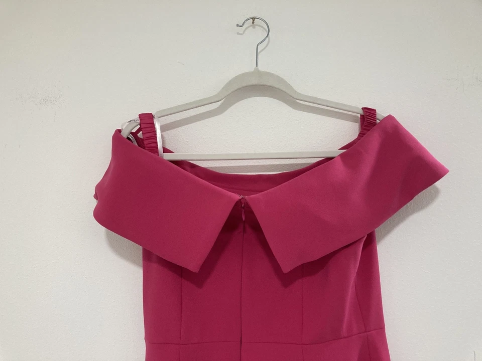 VESTIDO SIN MANGAS CALVIN KLEIN ROSA FUCSIA CUELLO HOMBRO ANCHO 10 Foto 3 de 4