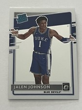 Jalen Johnson 2021-22 Chronicles Donruss Optic Draft Picks #213 RC Duke Hawks NM