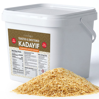 Eastanbul Baked Kataifi, Extra Crunchy, Sweetened Toasted Kadayif, 5lb