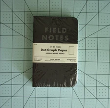 Field Notes Pitch Black Edition SEALED 3-Pack Dot-Graph Memo Notebooks - FN-21