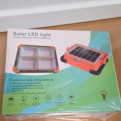 Solar LED Outdoor Street Lamp, IP66 Waterproof, CE RoHS, Orange/Black