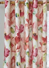 112-182 Cm Watercoloured Floral Blackout  Curtains Dunelm Mint Pair!