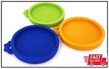 3 Pack Cat Food Can Lids, Silicone Small Pet Food Can Lids Covers for 3 Oz Cat F