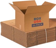 Shipping Boxes 16"L x 13"W x 10"H 25-Pack Medium Corrugated Cardboard Boxes