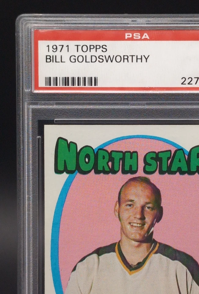 1972 Topps Bill Goldsworthy #115 PSA 7 NM-MT – Minnesota North Stars – Vintage - Image 2 of 4