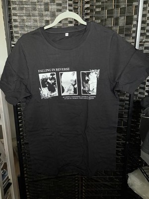Falling In Reverse Black Band Music Graphic Print Short Sleeve Crew Neck Tee M