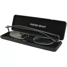 Foster Grant GAVIN GUN FOLD FLAT Reading Glasses 1.50 (GLASSES ONLY) 10z